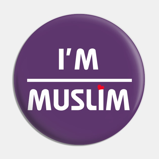 i'm muslim : Clear style2 Pin by DELL DESING