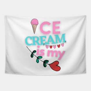 Ice Cream Is My Valentine Tapestry