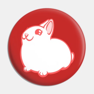 White Red-Eyed Bunny Rabbit Coney Pin