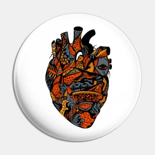 Orangrey Transparent Heart Pin