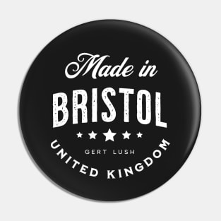 Made In Bristol, UK - Vintage Logo Text Design Pin