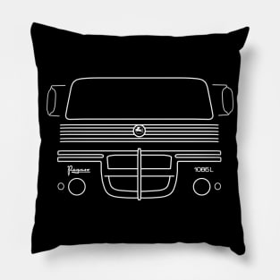 Classic 1960s-1970s Pegaso 1065 lorry white outline graphic Pillow