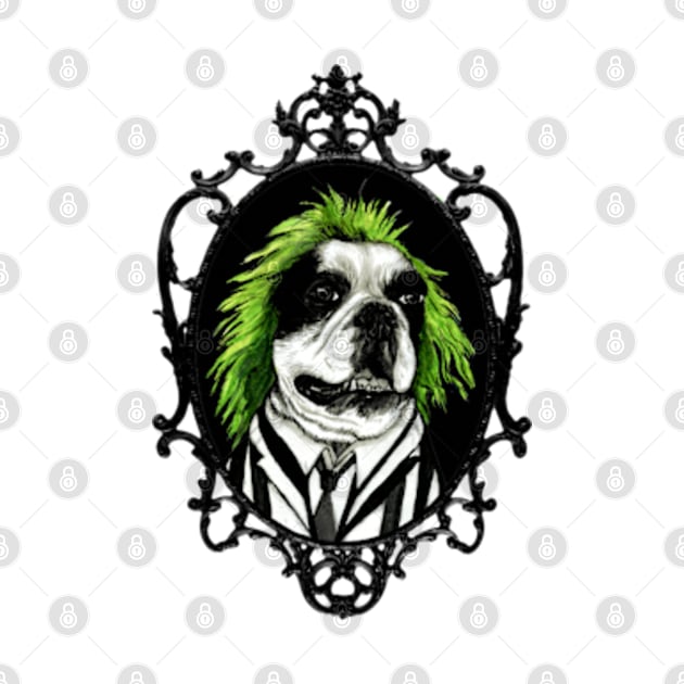 Beetlejuice Bulldog by Tasmin Bassett Art