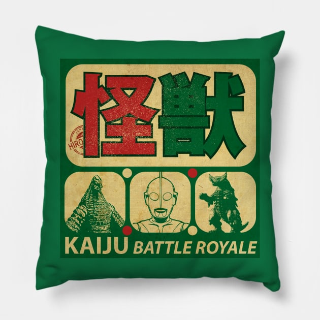 Kaiju Battle Royale Pillow by CTShirts