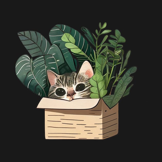 Cat In Planter by larfly