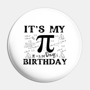 Pi Day Birthday-white Pin