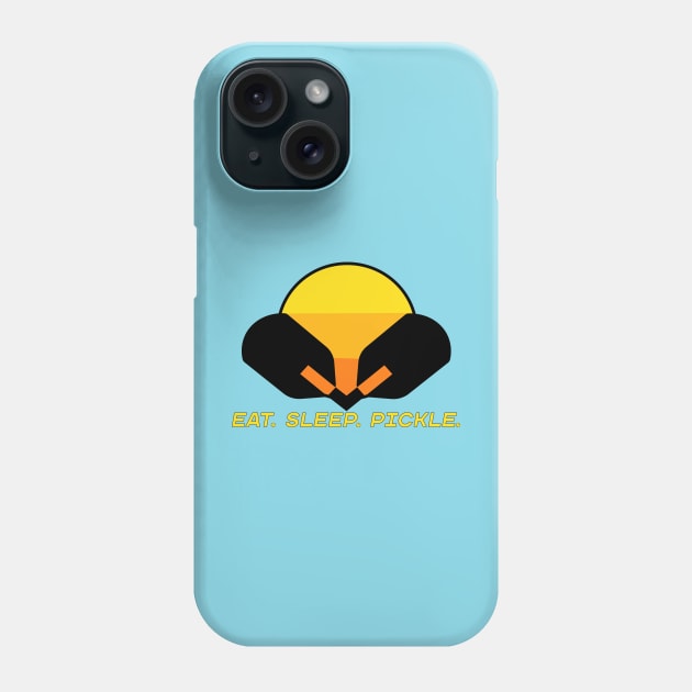 Pickleball Design Eat Sleep Pickle Phone Case by Punderstandable