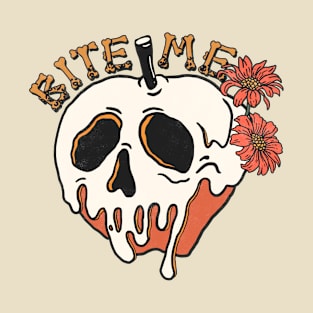 Bite Me Floral Skull T-Shirt