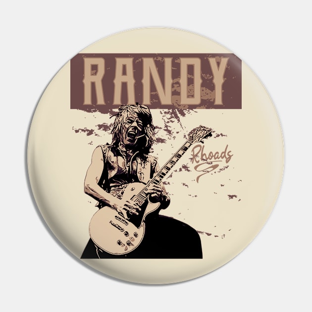 Randy Rhoads // Brown vintage Pin by Degiab