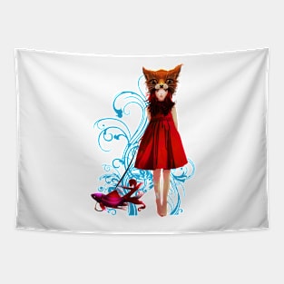 Curious Red - The Dark Inker Tapestry