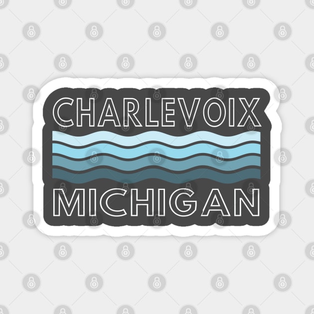 Charlevoix Waves Magnet by Megan Noble