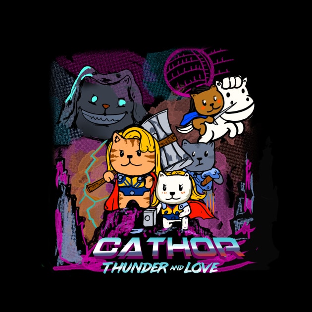 Cat god of thunder love by Deduder.store