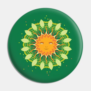 Summer Solstice Mandala Pin