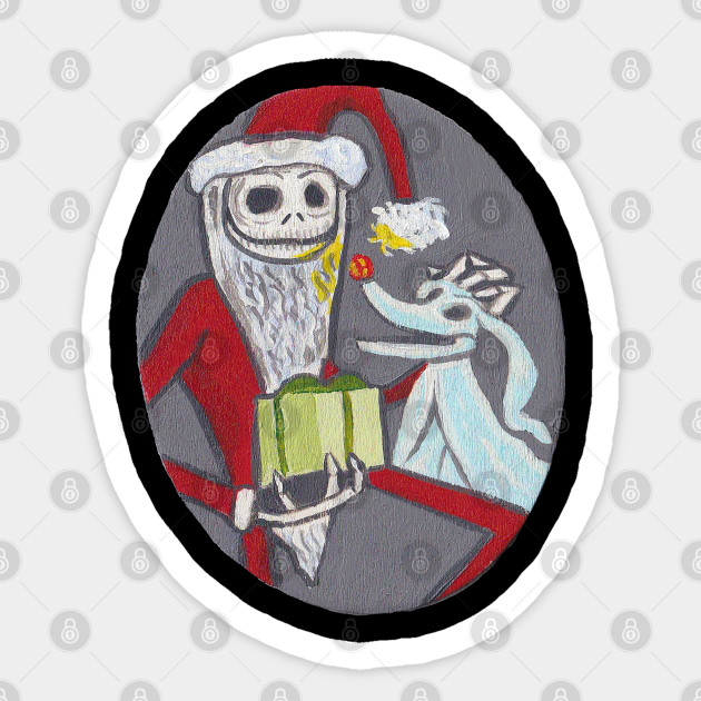 Jack Skellington And Zero Santa Jack Skellington Sticker