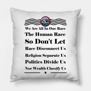 We Are All In One Race Pillow