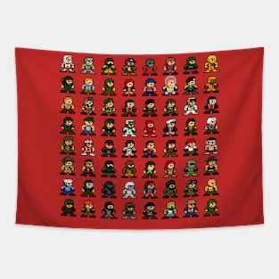 GI Joe 64 8bit Pixel Sprites Tapestry