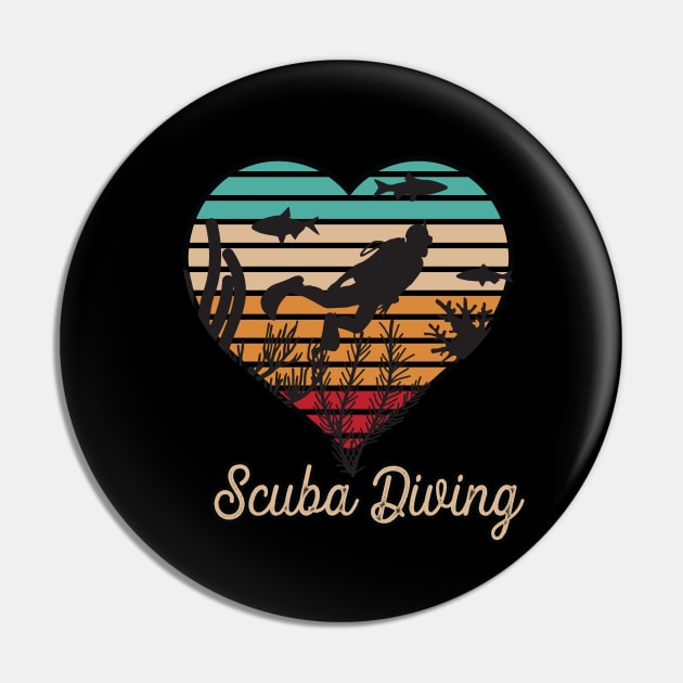 Scuba Diving Vintage Pin by Mako Design 