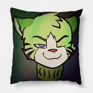 Winking Emerald by ANeedyRodent Pillow