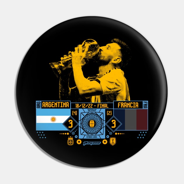 Argentina / Messi - World Champion 2022 Qatar (Gold) Pin by LANX