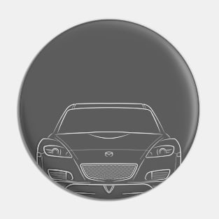 front/profile - Mazda RX-8 - stencil, white Pin