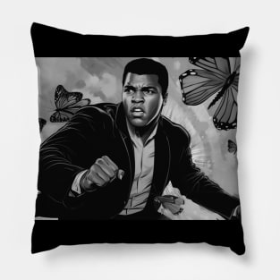 Muhammad Ali - Float like a Butterfly Pillow