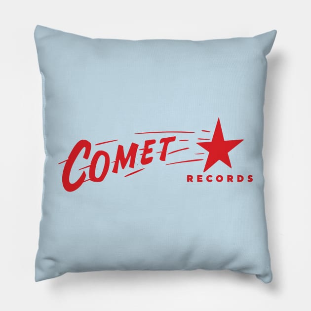 Comet Records Pillow by MindsparkCreative