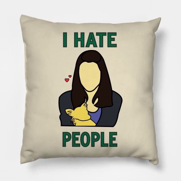 April Roberta Ludgate Karate Dwyer Pillow by Brunaesmanhott0