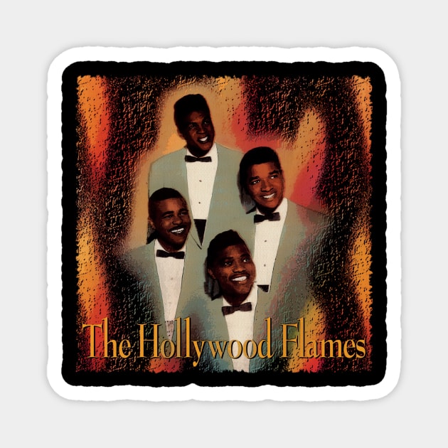 Vintage Doo-Wop Vibe The Hollywood Edition Magnet by Mythiana