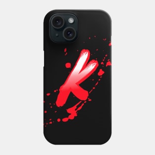 Bloody letter K Phone Case