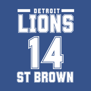 Detroit Lions St Brown 14 American Football T-Shirt