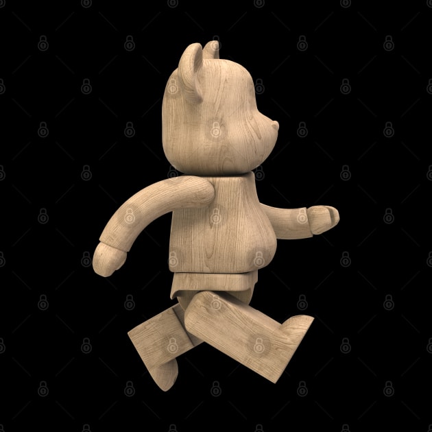 Wood Bearbrick by visualeffect