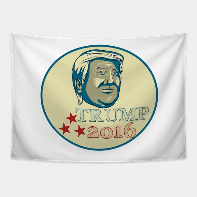 Donald Trump President 2016 Oval Tapestry by retrovectors