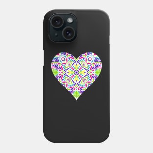 Coral Mandala Heart Phone Case