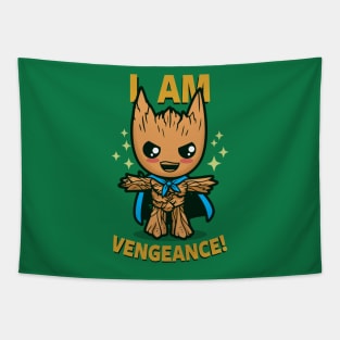 Cute Adorable Alien Vigilante Superhero Tapestry