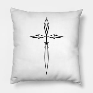 Beautiful Religious Cross Faith line Art Design Pillow