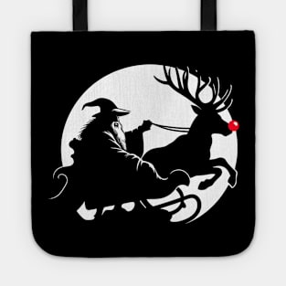 Mystical Figure on Santa's Sledge - Fantasy Tote