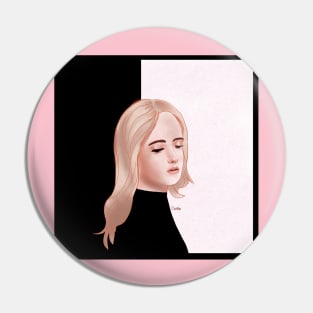 January Portrait Pin