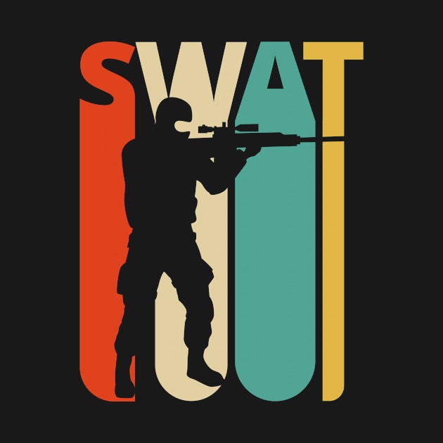 SWAT Silhouette, retro design. by MadebyTigger