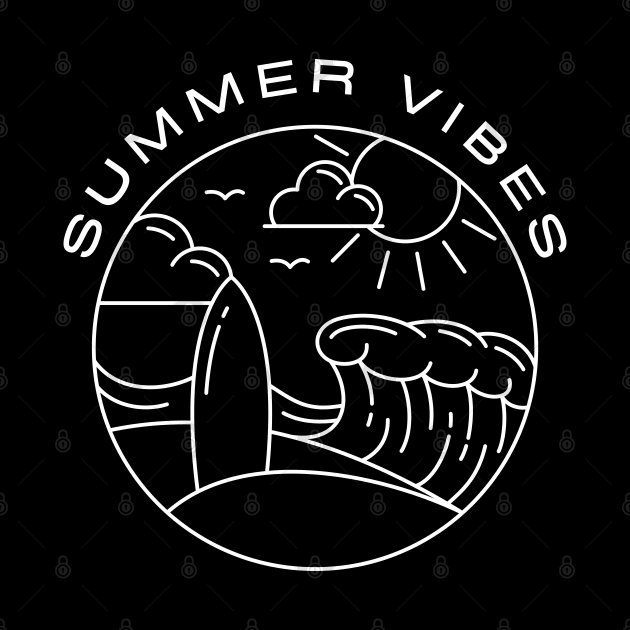 Summer Vibes. Fun Summer, Beach, Sand, Surf Design. by That Cheeky Tee