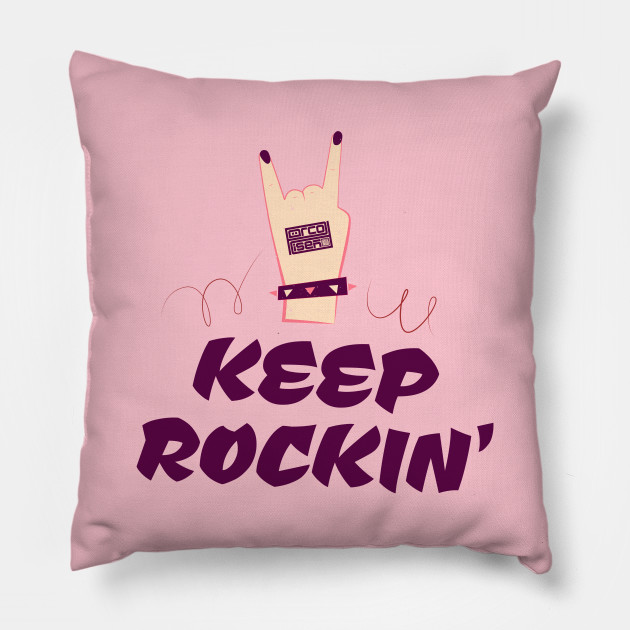 Cool Girly Rocking Punk Hand Keep Rockin Rock On Keep Rocking