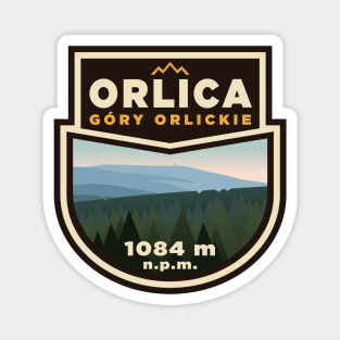 Mount Orlica - Orlickie mountain range badge Magnet