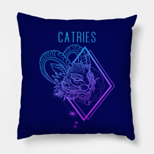 Aesthetic zodiac cattery: Aries Pillow