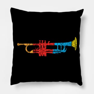 Colorful Trumpet T-shirt Pillow