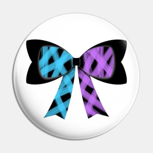 Blue/purple bow Pin