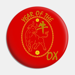 Year of the Ox Zodiac Chinese New Year Pin