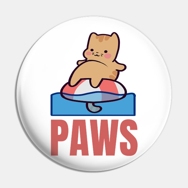 PAWS Cat Pin by ThumboArtBumbo