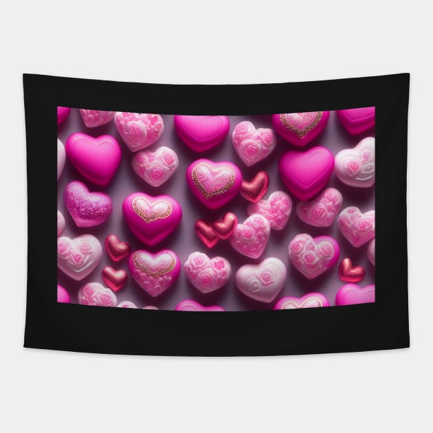 Seamless Valentine's Day Patterns XII Tapestry by newdreamsss