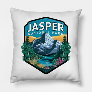 Jasper National Park Beautiful Landscape Pillow