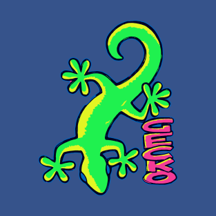 Retro Gecko Neon Green T-Shirt