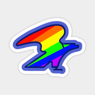 Rainbow Postal Bird Magnet